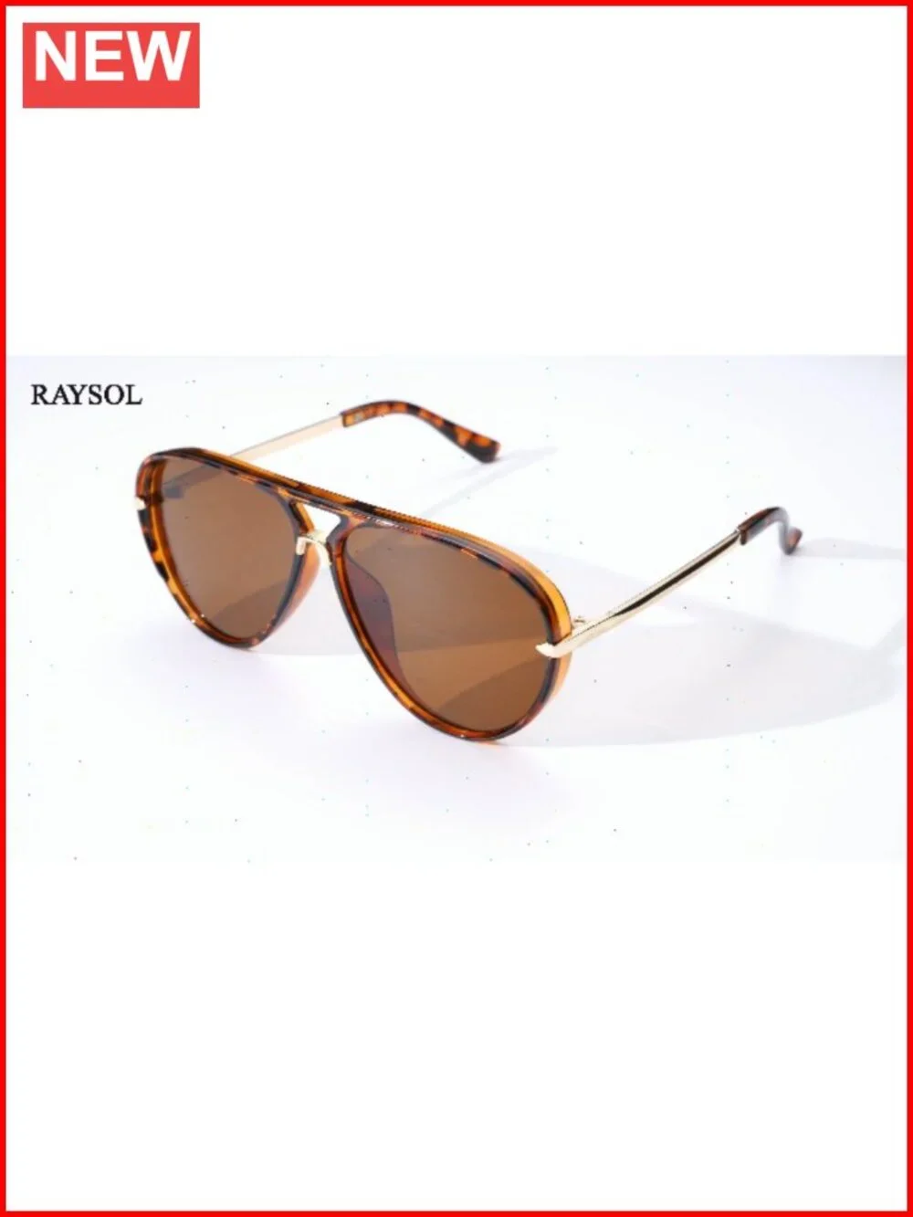 Oversized Retro Aviator Sunglasses UV400 PC Frame Unisex Full Coverage